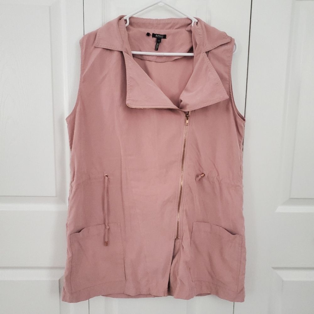 BUFFALO David Bitton Sleeveless Jacket Vest Light Pink Women's Size Large